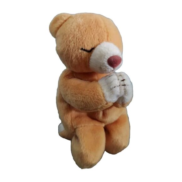 TY Golden Brown Praying Bear Approx. 6" HOPE Prayer Christian Stuffed Animal - Picture 1 of 11